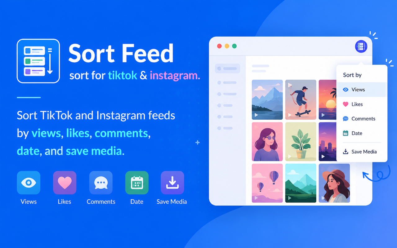 Sort Feed sorting Instagram and TikTok profiles